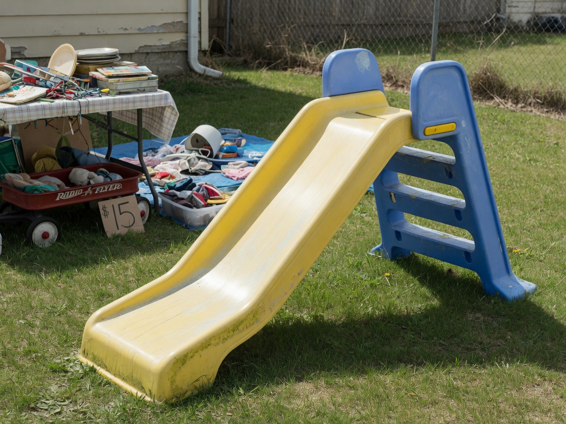 Plastic backyard slide