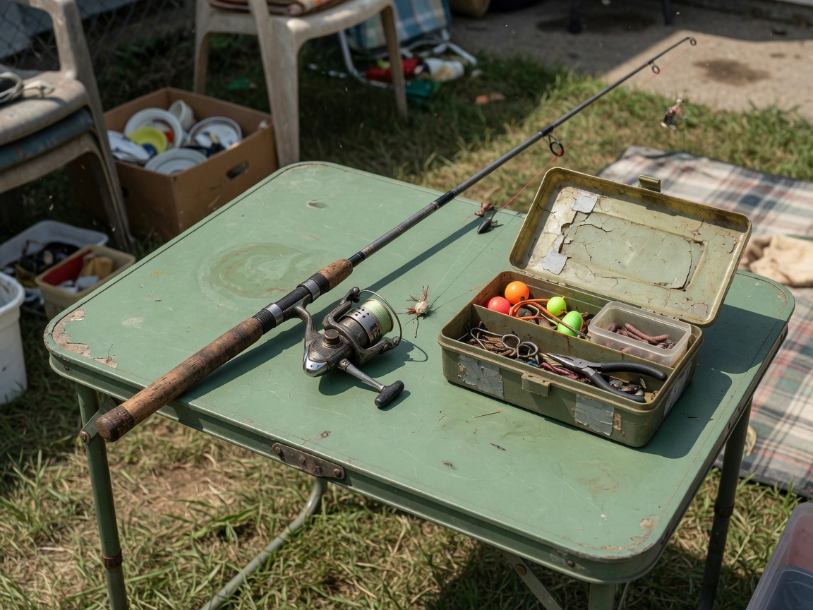 Fishing rod and tackle box