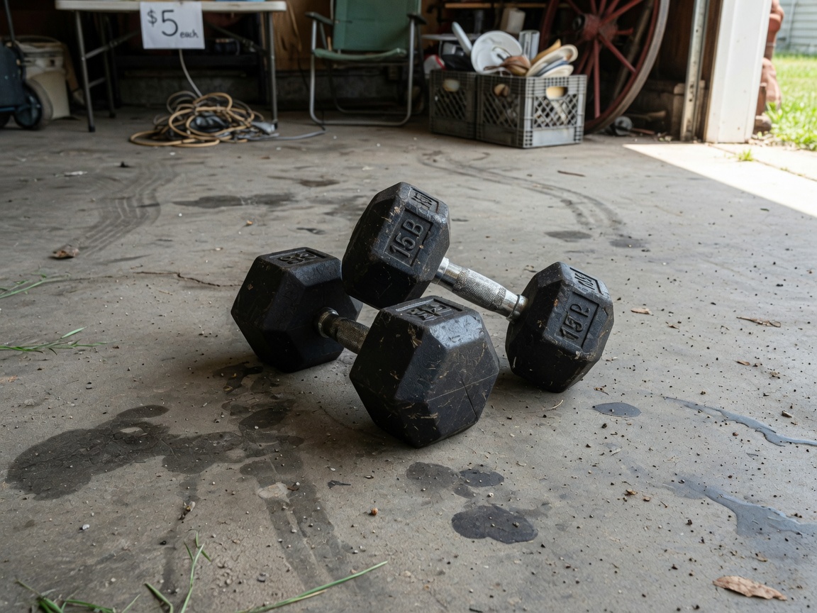 15 lb dumbbell pair
