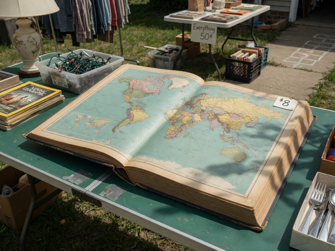 Hardcover world atlas