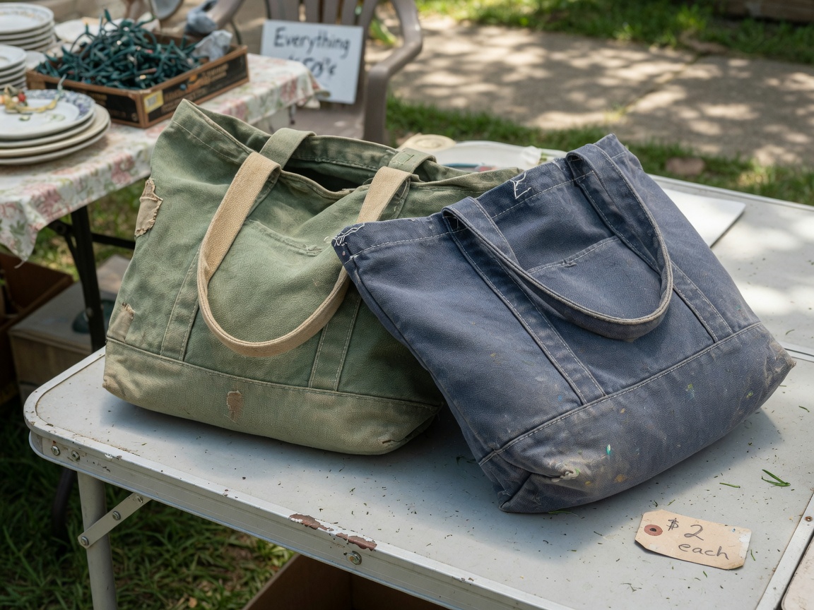 Two canvas tote bags