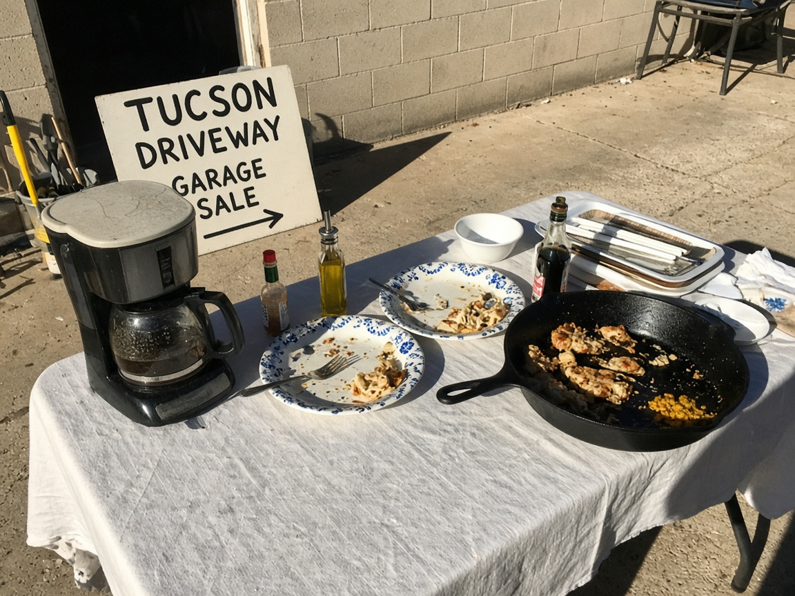 Rita Alvarez Garage Sale in Tucson: Cheap Used Kitchen Price Check