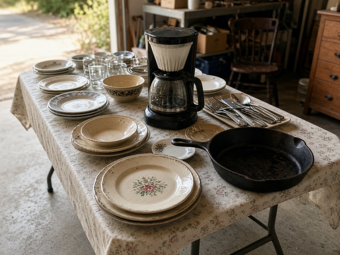 Used Kitchen Asking Prices at Rita Alvarez Garage Sale in Tucson