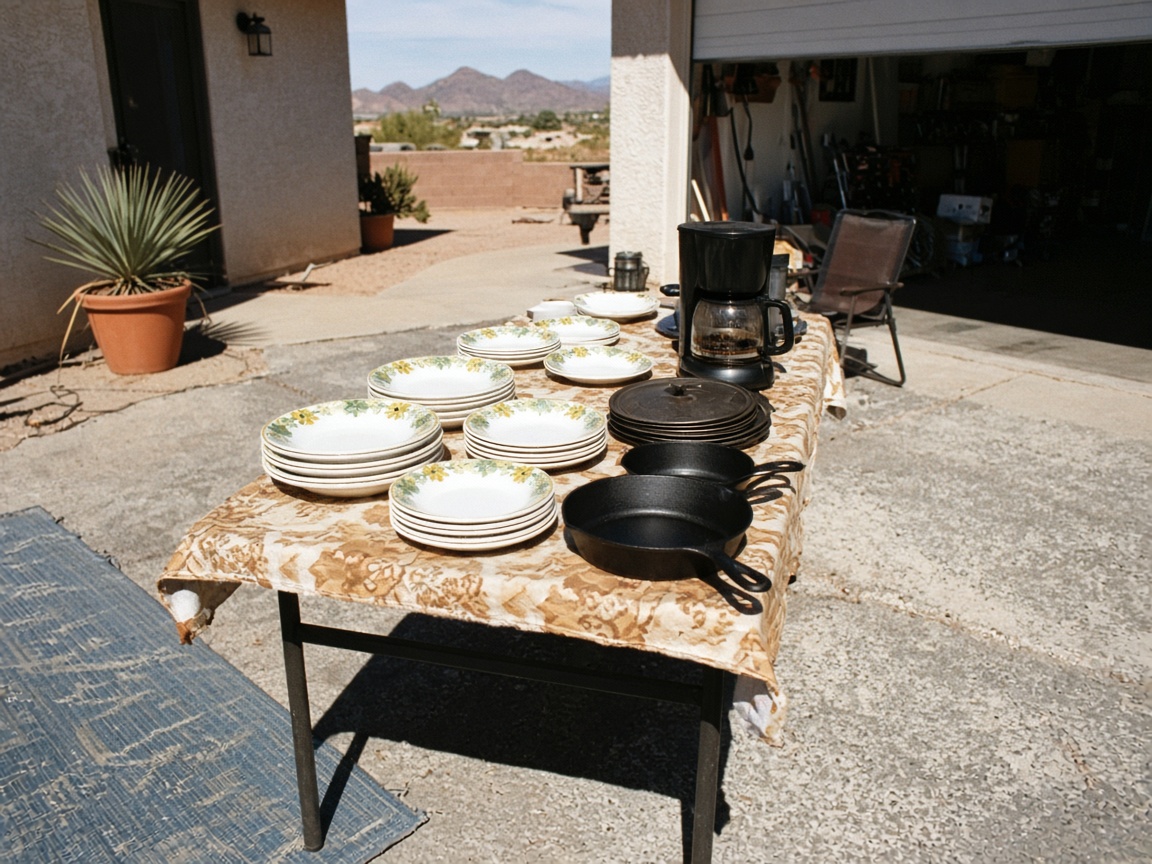 Cheap Used Kitchen Staples at Rita Alvarez Garage Sale in Tucson